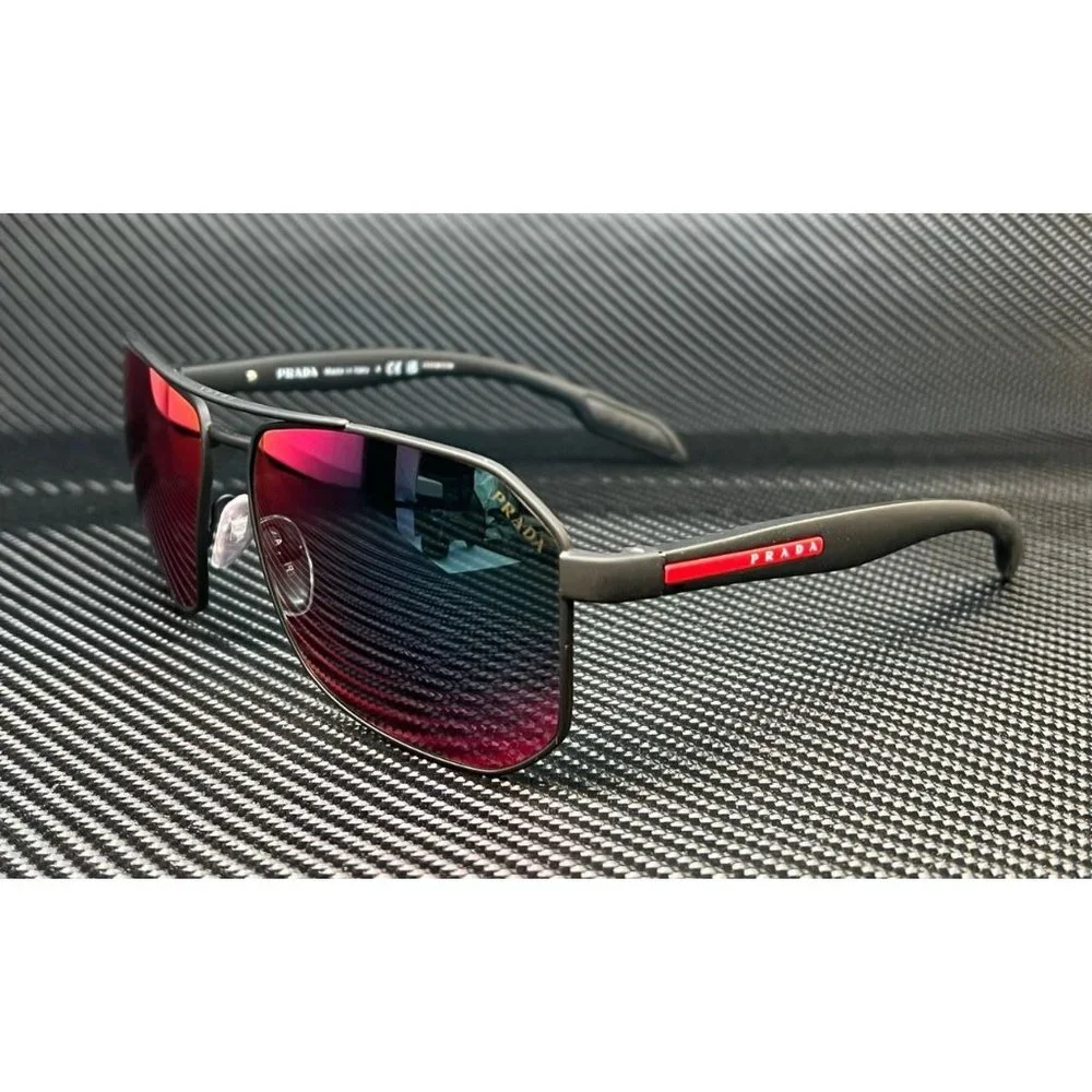Prada Mens Grey Mirror Sunglasses